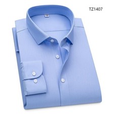 Mens Dress Shirts Formal Business Long Sleeves Bamboo Non Iron Casual Shirts Top