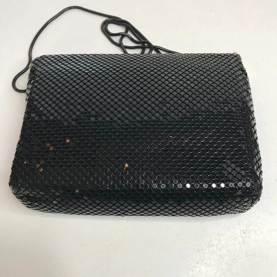 Vintage Black Aluminium Mesh Bag Purse & Keys Purse Made In Hong Kong x 3 Set - Image 4 of 4