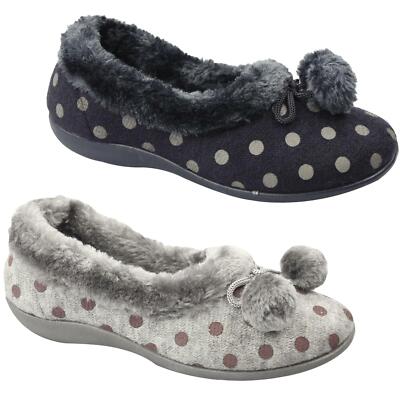 Sleepers Marge Ladies Ballerina Full Slippers Slip on Memory Foam Soft  Comfort UK