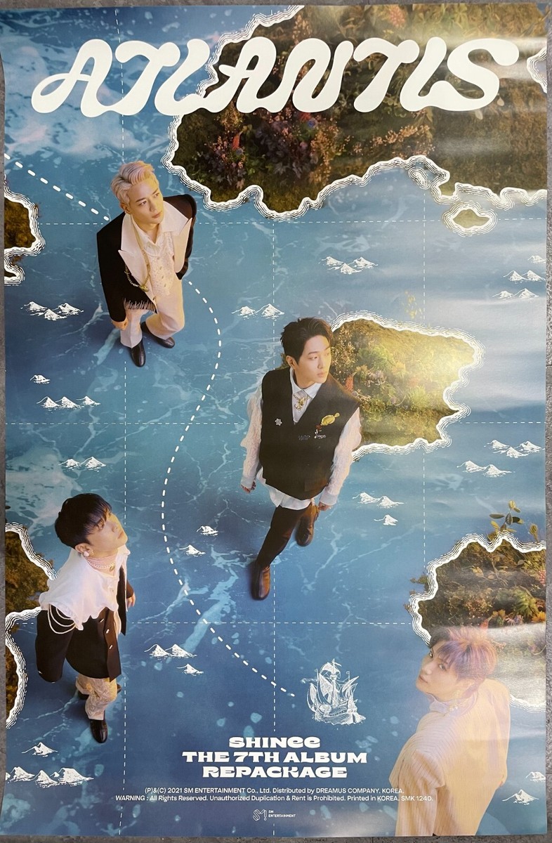 SHINee - ATLANTIS album Official Unfolded Poster in tube case