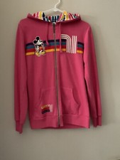 Vintage Disney Parks retro ladies Pink Mickey 1971 Zip Up Hoodie US M