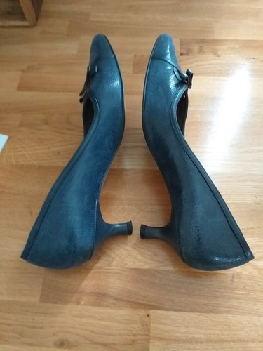 Womens Van Dal Grey Coloured Loren Court Shoes Size 6.5D Kitten Heel - Picture 5 of 6