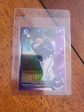 2022 Bowman - Chrome Purple Mojo Refractor #BCP-12 Estiven Machado /250