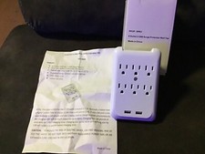 6-outlet 2 USB Wall Tap Surge Protector Brand New 