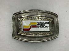 SEABOARD SYSTEM RAILROAD GENUINE/ORIG COMPANY ISSD BELT BUCKLE 2-1/4 X 3-3 3/8"