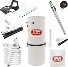Ultra Clean SC100 Central Vacuum -Hardwood Floor, Area Rug, Berber Carpeting Kit