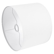 White Lamp Shade Large Drum Lampshade 13" Top x 13" Bottom x 11" High Spider ...
