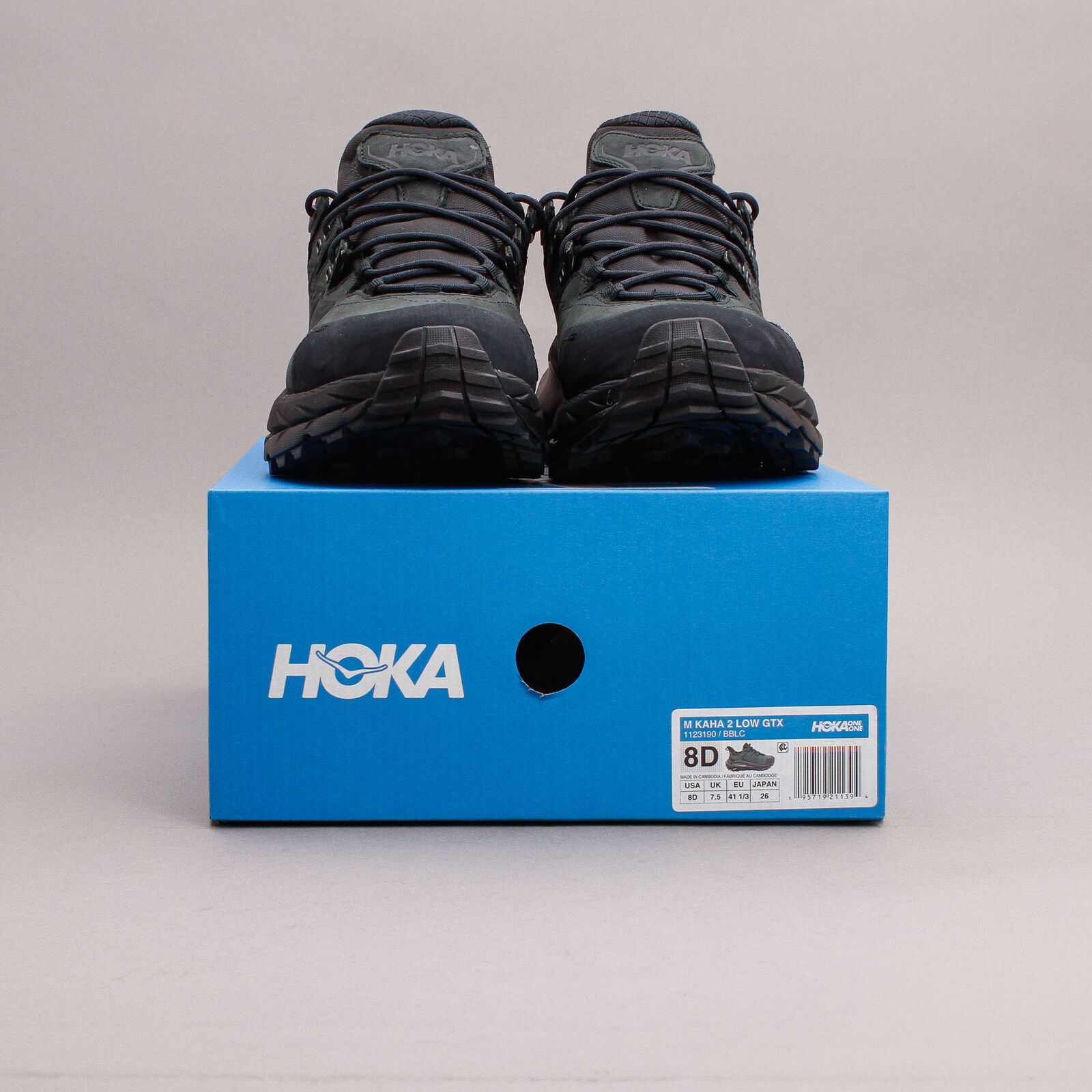 Hoka One One Kaha 2 Low GTX Gore-Tex Black Hiking Shoes New Men 1123190-BBLC