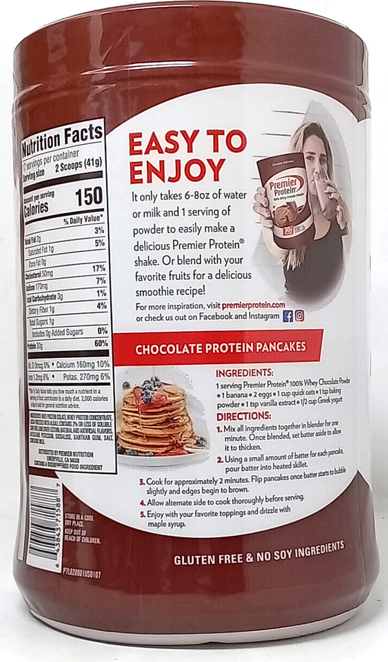 Premier Protein 100 Whey Protein Powder Chocolate Milkshake BB 11
