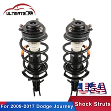 Pair Front Complete Shock Absorbers Struts w/ Coils For 2009-2017 Dodge Journey