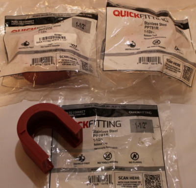 QUICKFITTING PP781R 1-1/2'' Stainless Steel Release Tools for Copper/PEX Lot of 3
