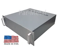 3U Par Metal Amp Rack Mount Chassis Case in Gray 10-19175G