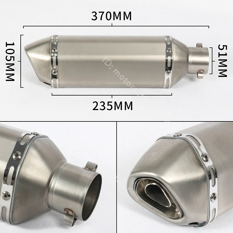 Para Yamaha Zuma 125 BWS tubo de escape dianteiro silenciador pontas sistema modificado 370mm - Imagem 4 de 4