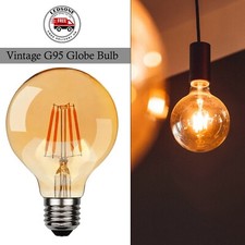 LEDSONE G95 Globe Bulb E27 Vintage LED Edison Style 4W Amber Filament Light Bulb