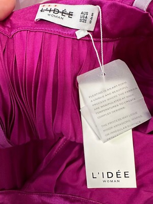 Anthropologie L'IDEE Renaissance Halter Side-Slit Pleated Maxi Dress Size 4  $395 | eBay