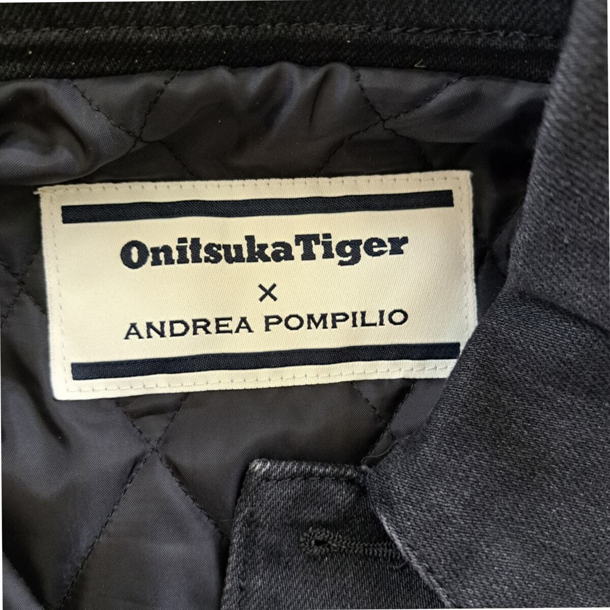 Onitsuka Tiger x ANDREA POMPILIO Black Denim Jacket Womens Onitsuka Tiger x ANDREA POMPILIO Black Denim Jacket Womens