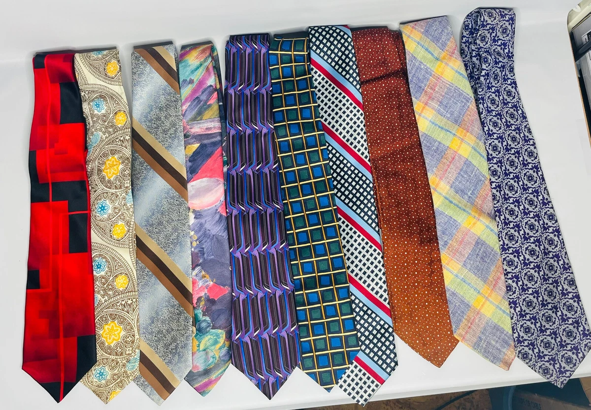Vintage Mens Neckties Lot of 10 Wide Mix # 2 | eBay