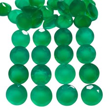 16 Pcs Natural Green Onyx 10mm Round Cut Top Quality Loose Untreated Gemstones