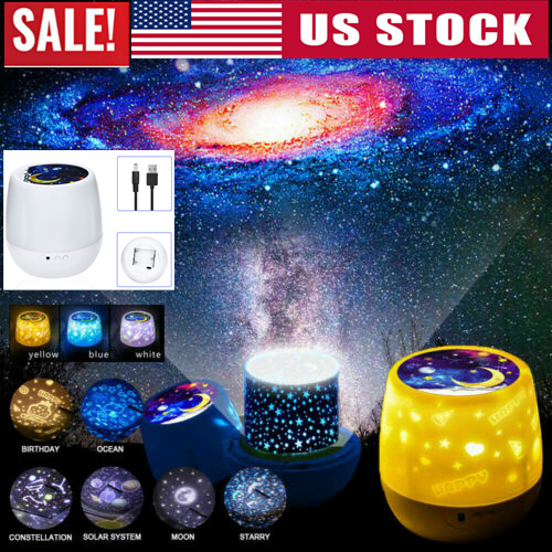 Galaxy Starry Sky Projector Night Light Ocean Star Moon Sky Room Decor LED Lamp