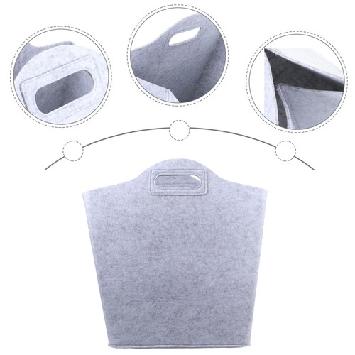 Collapsible Laundry Basket Felt Log Carrier Foldable Sundry Organizer
