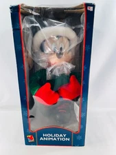 VTG Santa’s Best Mickey Unlimited 1998 Animated Ice Skating Mickey Mouse 18”/NEW