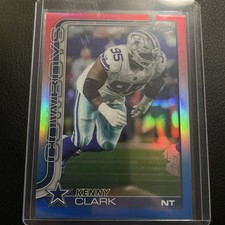 2025 Topps Chrome Football - Kenny Clark Red White and Blue Dallas Cowboys NFL
