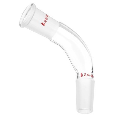 Borosilicate 105 Degree Bent Distillation Adapter for Lab Equipment 24 40 Joint