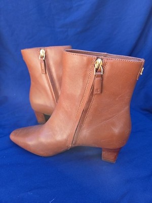 Lauren Ralph Lauren Womens WILLABO Brown Ankle Boots 6 Medium (B,M) BHFO 1651