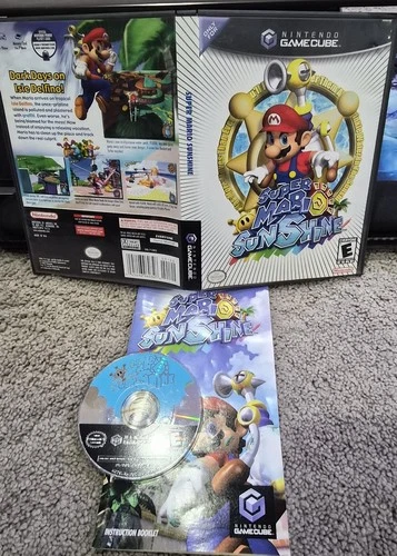 New ListingNintendo Super Mario Sunshine Manual Case Disc Complete GameCube 2002 NTSC-U/C