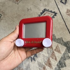 Etch A Sketch Classic Red Drawing Toy Small Size for Ages 3-8