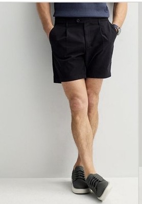 Apartment 9 Pleated Black Tech Shorts 7 Inch Inseam Size 42 Slim