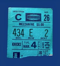 1975  KNICKS v CELTICS TICKET STUB WALT FRAZIER, PHIL JACKSON, DAVE COLLINS