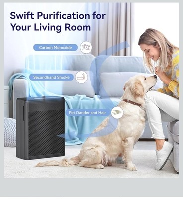 TLPMB Hepa H13 Air Purifier Model P280 Room Air Purifier Covers Up to 1500 Sq Ft