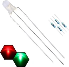 100pcs 3mm Red & Green Lights [17] Red&green (Common Cathode) / 