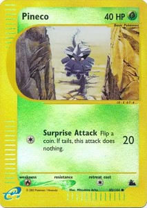 Pineco - 85/144 - Pokemon Skyridge Reverse Holo Rare Card NM