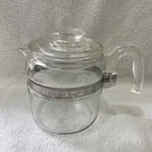 Vintage Pyrex Glass Percolator 4 Cup 7754-B Flameware Coffee Pot, POT & LID
