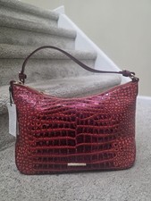 NWT Brahmin Heather Pomegranate Amalthea Genuine Leather Bag 345