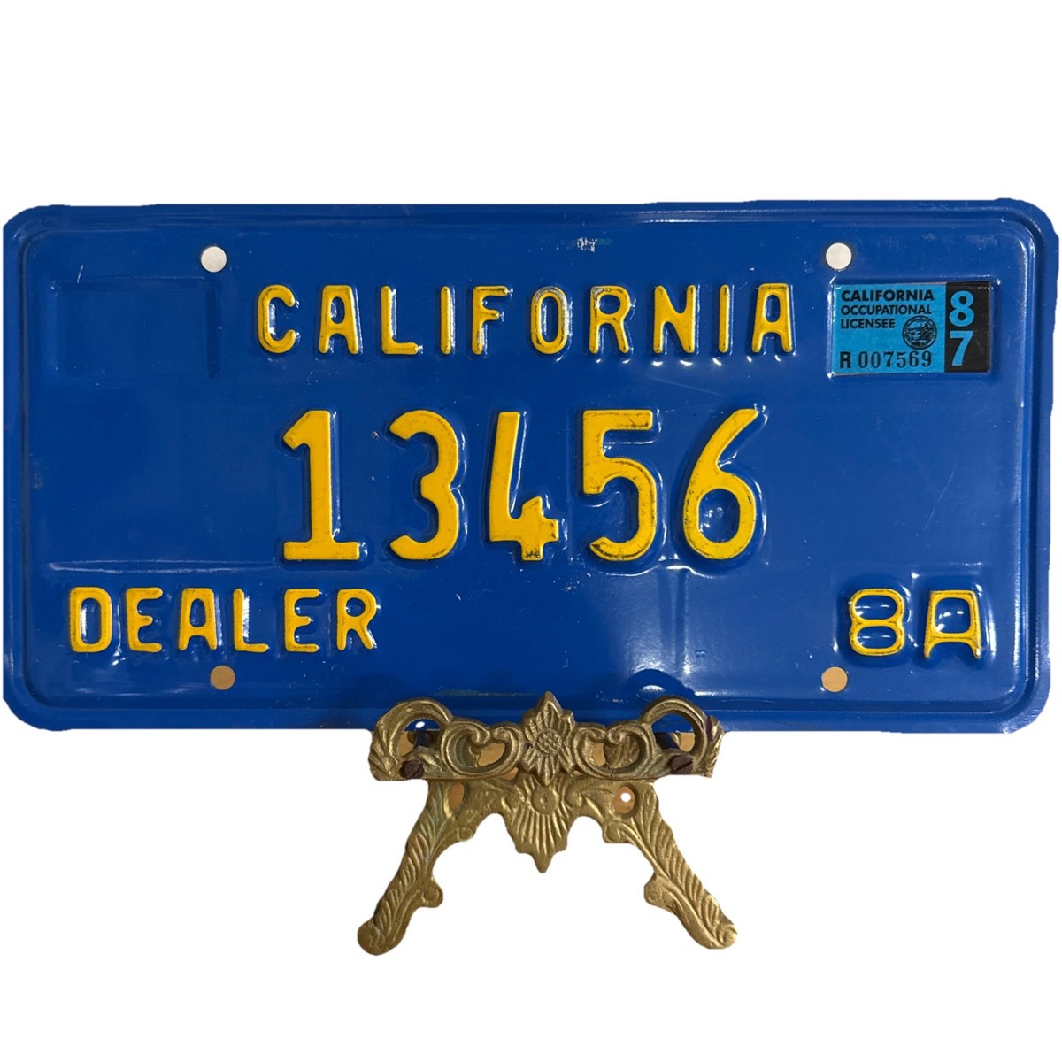 プレートディテクタ、グリーンカード まじクマ CALIFORNIA LICENSE PLATE DISMANTLER 13456 9A Blue RARE TYPE | eBay