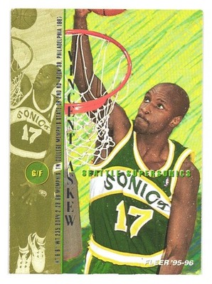 1995-96 Fleer NBA Basketball Seattle Supersonics Vincent Askew