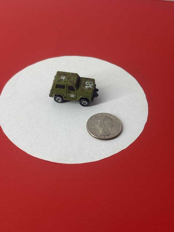 Vintage 1988 Funrise Micro Machines Green Military Truck SUV Blazer Bronco Jeep