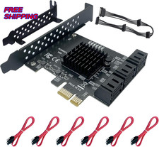 PCI E 1X toSATA 3.0 Controller Card 6 Port SATA III 6Gbps ExpansionCard Supports