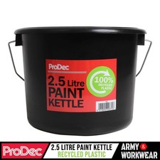 ProDec 2.5 Litres Plastic Paint Kettle Painters Bucket Can Decorating Pot Trade