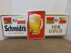 Vintage NOS Schmidt's Beer Sign Quality Beer Since 1860 Ice Cold