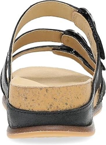 Dansko Campbell Women's Casual Sandals, Black Burnished Nappa, W41 image 4
