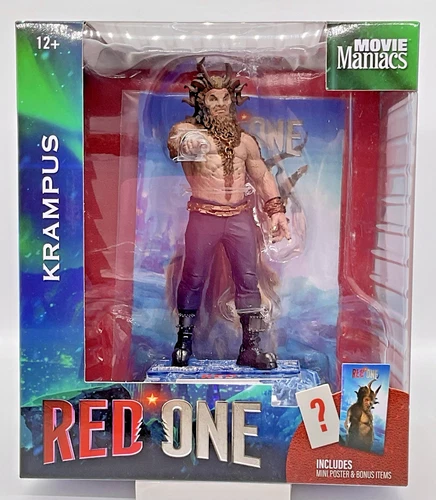 Red One Krampus Movie Maniacs Posed Figure Limit Edition 4,800 Mini Poster +