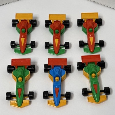 Lot Of 6 1970's Bruder Plastic Miniature Formula 1 Race Car Made In Germany