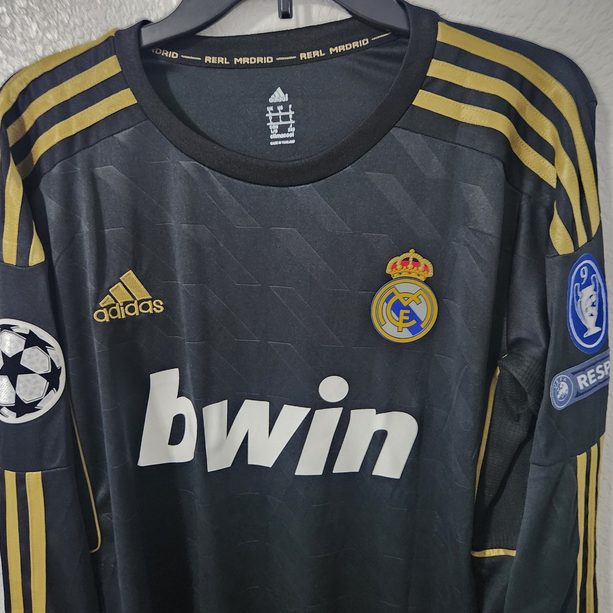 Cristiano Ronaldo Real Madrid 2011/2012 Away Long Sleeve Jersey Sz