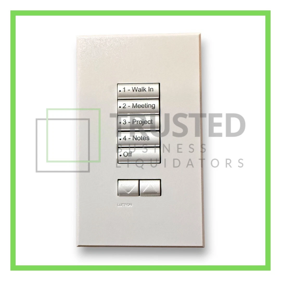 Lutron QSWS2-5BRLN-WH-NST 5-Button seeTouch QS Keypad Wall Control NOS