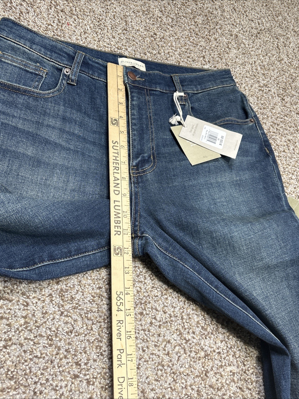 Oliver Logan Jeans Women's 30 The Crosby High Rise Raw Hem Fits 31 X 29.5 NEW - View 10