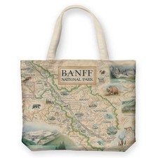 Xplorer Maps CTOTE BNF Banff National Park Map Canvas Tote Bag